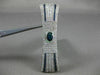 ESTATE LARGE 2.90CT DIAMOND & AAA SAPPHIRE 18KT WHITE GOLD 3D BOW TIE BROOCH PIN