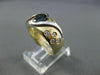 ESTATE 1.30CTW SAPPHIRE & DIAMOND 14K WHITE & YELLOW COCKTAIL RING SHARP! #14832