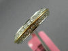 ESTATE 1.17CT DIAMOND 18KT 2 TONE GOLD TWO ROW ETERNITY WEDDING ANNIVERSARY RING