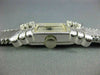 ESTATE ART DECO CORTINA DIAMOND 14K WHITE GOLD 3D RECTANGULAR SWISS WATCH #20920