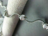 ESTATE 1.20CT DIAMOND 14KT WHITE GOLD FLOATING WAVE BY THE YARD NECKLACE #7219