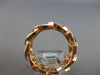 WIDE .54CT DIAMOND & WHITE ENAMEL 14KT ROSE GOLD 3D MULTI LINK ETERNITY FUN RING