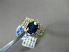 ESTATE WIDE 2.95CT DIAMOND & AAA SAPPHIRE 18KT YELLOW GOLD ENGAGEMENT RING !!