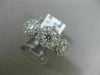 ESTATE WIDE 1.55CT ROUND DIAMOND 18K WHITE GOLD 3D PAST PRESENT FUTURE LOVE RING