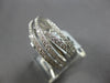 ESTATE LARGE 1.07CT DIAMOND 18KT WHITE GOLD 3D MULTI ROW CRISS CROSS LOVE RING
