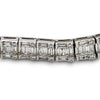 7.14CT DIAMOND 18K WHITE GOLD 3D ROUND & BAGUETTE SEMI ETERNITY V SHAPE NECKLACE