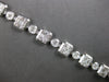LARGE 6.92CT DIAMOND 18K WHITE GOLD 3D ROUND BAGUETTE & MARQUISE TENNIS BRACELET