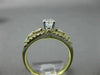 ESTATE 1.0CT ROUND & BAGUETTE DIAMOND 14KT YELLOW GOLD 3D 3 ROW ENGAGEMENT RING