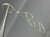 ESTATE .74CT DIAMOND 14KT WHITE GOLD 3D HANDCRAFTED LEVERBACK HANGING EARRINGS