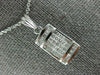 ESTATE .35CT DIAMOND 14KT WHITE GOLD 3D CLASSIC INVISIBLE PRINCESS PENDANT #585