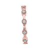 .29CT DIAMOND 18KT ROSE GOLD FILIGREE ETERNITY BAMBOO WEDDING ANNIVERSARY RING