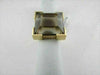 ANTIQUE WIDE 14CTW SMOKY TOPAZ DIAMOND 14K Y GOLD RING
