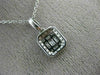 ESTATE .31CT DIAMOND 18K WHITE GOLD 3D CLUSTER INVISIBLE SQUARE FLOATING PENDANT