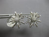 ESTATE LARGE 1.05CT DIAMOND 14KT WHITE GOLD 3D CLASSIC FLOWER STUD EARRINGS