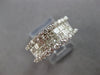 WIDE 2.26CT DIAMOND 18KT WHITE GOLD 3D ROUND & PRINCESS ANNIVERSARY RING #28111