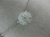 ESTATE 1.95CT DIAMOND 14KT WHITE GOLD FLOWER CLUSTER BY THE YARD NECKLACE #21596