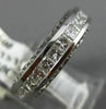 WIDE 2.10CT PRINCESS DIAMOND 14KT WHITE GOLD FILIGREE ETERNITY WEDDING RING 1349