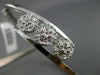 ESTATE .10CT DIAMOND 14KT WHITE GOLD PAST PRESENT FUTURE FLOWER BANGLE BRACELET
