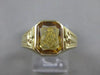 ESTATE ENGRAVED FREE MASON 14KT YELLOW GOLD FILIGREE MENS RING 11MM WIDE #21413