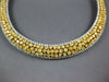 LARGE 51.48CT WHITE & FANCY YELLOW DIAMOND 18KT TWO TONE GOLD 3D TENNIS NECKLACE