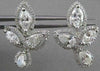 ESTATE LARGE 5.41CTW DIAMOND 14K WHITE GOLD MARQUISE PEAR HALO EARRINGS VVS 2409
