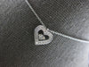 SMALL .13CT DIAMOND 14KT WHITE GOLD DANCING HEART FILIGREE FUN FLOATING PENDANT
