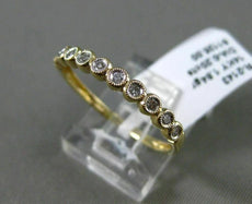 ESTATE .20CT DIAMOND 14KT YELLOW GOLD 3D 10 STONE CLASSIC MILGRAIN WEDDING RING