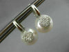 ESTATE LARGE .44CT DIAMOND & AAA SOUTH SEA PEARL DIAMOND 18K WHITE GOLD EARRINGS