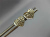 ESTATE .24CT DIAMOND 14K WHITE GOLD ROUND CLASSIC PAVE HEART LOVE EARRINGS #1790
