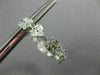 ESTATE WIDE 3.50CT DIAMOND 18K WHITE GOLD MULTI SHAPE SQUARE HEART HOOP EARRINGS