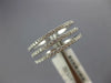 WIDE .36CT DIAMOND 18KT WHITE GOLD 3 ROW SEMI ETERNITY DETACHED ANNIVERSARY RING