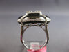 EXTRA LARGE 2.14CT DIAMOND & BLACK ENAMEL 18KT WHITE GOLD SQUARE FLOWER FUN RING