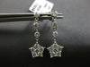 ESTATE 1.0CT DIAMOND 14K WHITE GOLD 3D CLASSIC STAR BY THE YARD HANGING EARRINGS