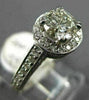 ESTATE LARGE 1.98CT DIAMOND 18KT WHITE GOLD 3D CLASSIC FILIGREE ENGAGEMENT RING