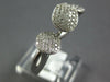 ESTATE LARGE 1.30CT DIAMOND 14KT WHITE GOLD 3D CLASSIC OVAL CRISS CROSS FUN RING