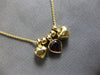 1.0CT AAA GARNET 14KT YELLOW GOLD SOLITAIRE 3 HEART LOVE FLOATING PENDANT #28222
