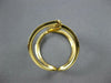 ESTATE WIDE 1.20CT DIAMOND 14KT YELLOW GOLD 3D CLASSIC LEAF LOVE KNOT FUN RING