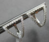 .41CT DIAMOND 18KT WHITE GOLD 3D ROUND TRIANGULAR TRILLION FUN HUGGIE EARRINGS