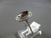LARGE 3.24CT DIAMOND & AAA GARNET 14KT WHITE GOLD OVAL & ROUND DOUBLE HALO RING