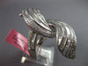 EXTRA LARGE 3.60CT DIAMOND 18K WHITE GOLD 3D ROUND & BAGUETTE LEAF COCKTAIL RING