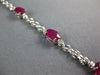 4.53CT DIAMOND & AAA RUBY 14KT WHITE GOLD OVAL 3 STONE PANTHER TENNIS BRACELET
