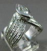 ESTATE WIDE 1.15CT OLD MINE DIAMOND 14K WHITE GOLD 3D MARQUISE V ENGAGEMENT RING