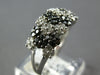 1.0CT WHITE & BLACK DIAMOND 14KT WHITE GOLD 3D MULTI HEART SIDEWAYS LOVE RING