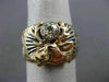 ANTIQUE .55CT OLD MINE DIAMOND & AAA ENAMEL 14K YELLOW GOLD BPOE MENS RING 26357