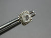 ESTATE .50CT DIAMOND 14K WHITE GOLD 3D CLASSIC ROUND SQUARE HALO STUD EARRINGS