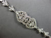 LARGE & LONG 1.5CT DIAMOND 14KT WHITE GOLD 3D DOUBLE HEART FLORAL BRACELET 28191