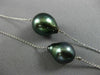 ESTATE LARGE & LONG .80CT DIAMOND & AAA TAHITIAN PEARL 14K WHITE GOLD NECKLACE