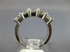 ESTATE LARGE 2.55CT DIAMOND 14K WHITE GOLD PRINCESS CUT 5 STONE ANNIVERSARY RING