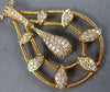 ESTATE LARGE 1.0CT DIAMOND 18KT ROSE GOLD 3D OPEN FILIGREE TEAR DROP FUN PENDANT
