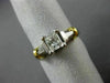 ESTATE .66CT PRINCESS DIAMOND PLATINUM & 18KT YELLOW GOLD ENGAGEMENT RING #14434